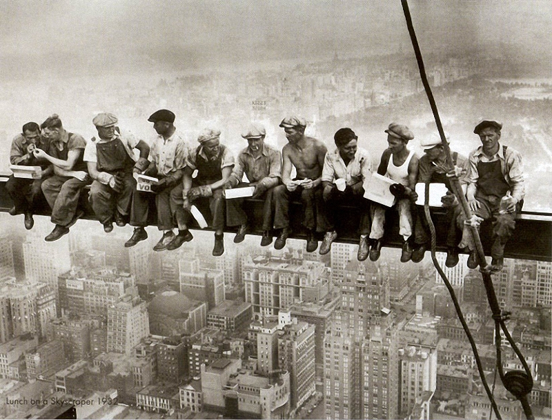 Клепальщики небоскребов Нью-Йорке